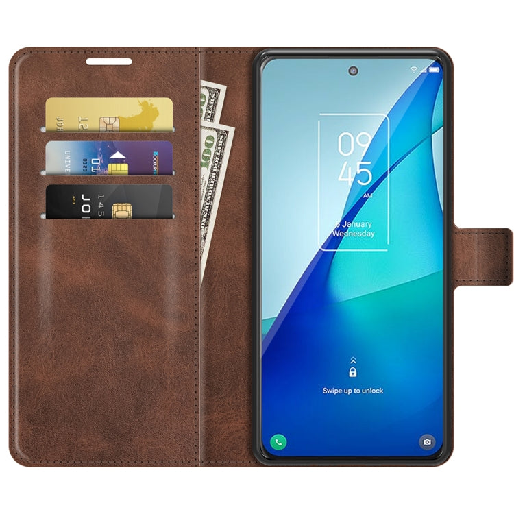 For TCL 20S / 20 5G /20L / 20L+ Retro Calf Pattern Buckle Horizontal Flip Leather Case with Holder & Card Slots & Wallet