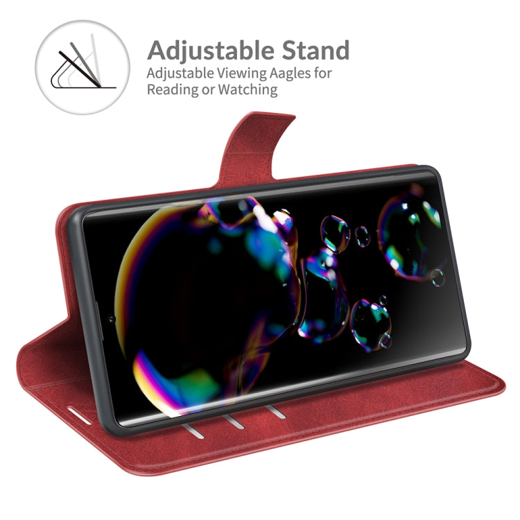 For Sharp Aquos R6 Retro Calf Pattern Buckle Horizontal Flip Leather Case with Holder & Card Slots & Wallet