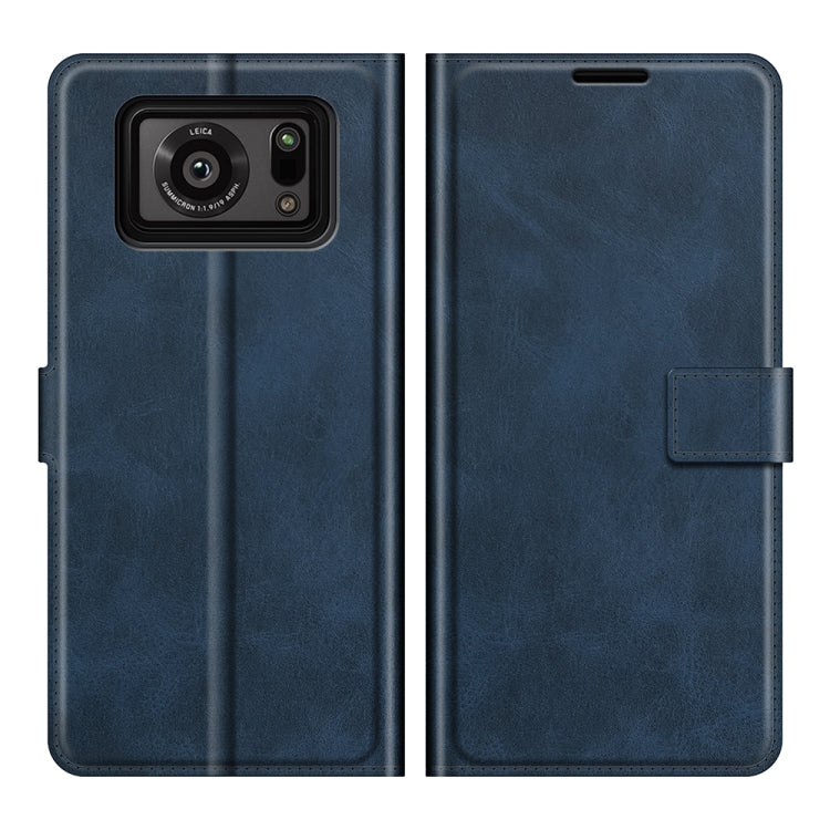 For Sharp Aquos R6 Retro Calf Pattern Buckle Horizontal Flip Leather Case with Holder & Card Slots & Wallet