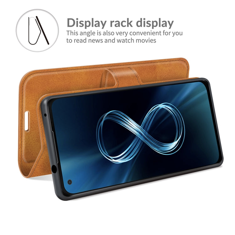 For ASUS Zenfone 8 ZS590KS Retro Calf Pattern Buckle Horizontal Flip Leather Case with Holder & Card Slots & Wallet