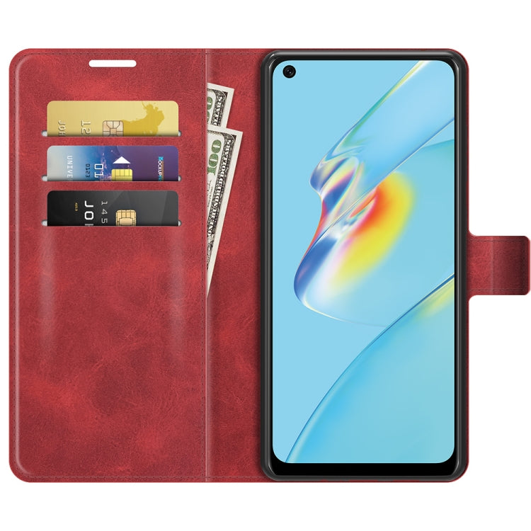 For OPPO A54 4G Retro Calf Pattern Buckle Horizontal Flip Leather Case with Holder & Card Slots & Wallet