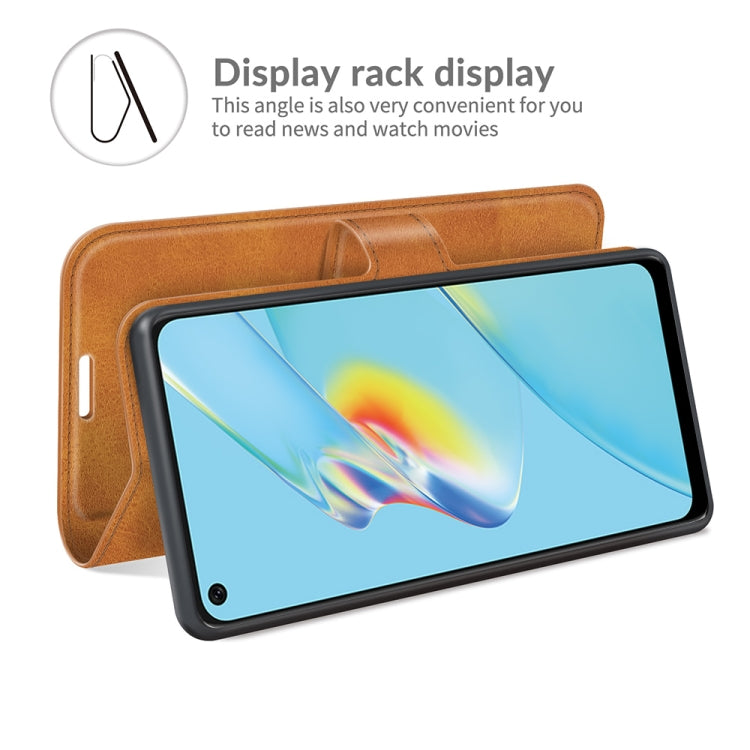 For OPPO A54 4G Retro Calf Pattern Buckle Horizontal Flip Leather Case with Holder & Card Slots & Wallet