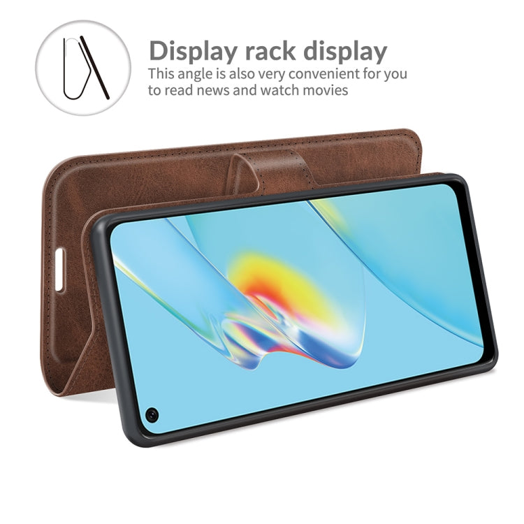 For OPPO A54 4G Retro Calf Pattern Buckle Horizontal Flip Leather Case with Holder & Card Slots & Wallet