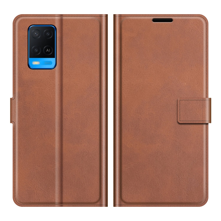 For OPPO A54 4G Retro Calf Pattern Buckle Horizontal Flip Leather Case with Holder & Card Slots & Wallet