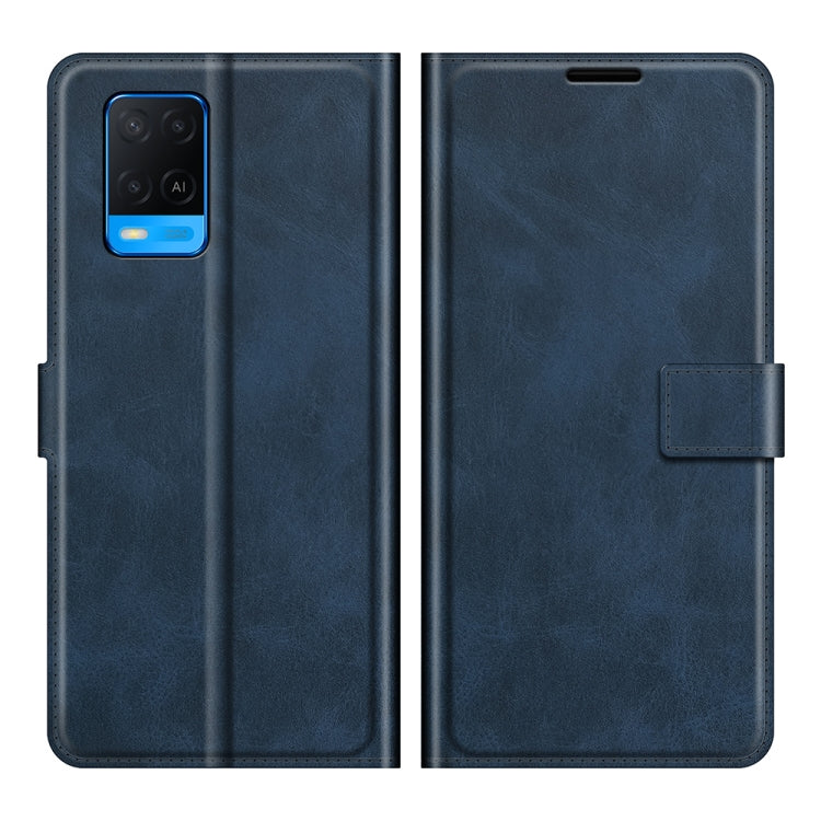 For OPPO A54 4G Retro Calf Pattern Buckle Horizontal Flip Leather Case with Holder & Card Slots & Wallet