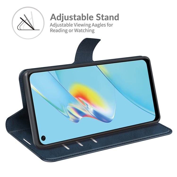 For OPPO A54 4G Retro Calf Pattern Buckle Horizontal Flip Leather Case with Holder & Card Slots & Wallet