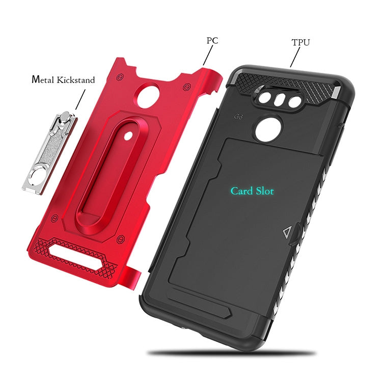 Shockproof PC + TPU Case for LG G6, with Holder
