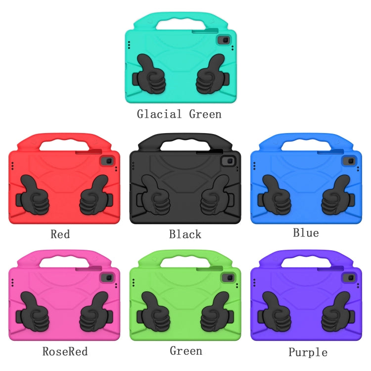 For Huawei MatePad 10.4 EVA Material Children Flat Anti Falling Cover Protective Shell with Thumb Bracket (Glacier Green)