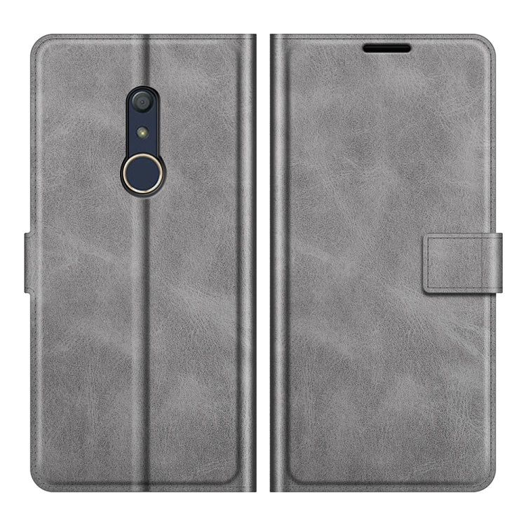 For Sony Xperia Ace II Retro Calf Pattern Buckle Card Wallet Left and Right Flip Phone Holster with Bracket Function