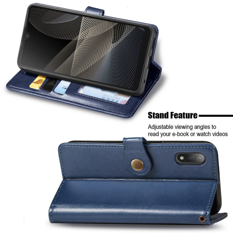 For Sony Xperia ACE II Solid Color Leather Buckle Phone Case with Lanyard & Photo Frame & Card Slot & Wallet & Stand Function