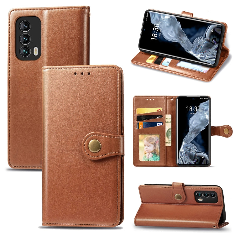 For Meizu 18 Solid Color Leather Buckle Phone Case with Lanyard & Photo Frame & Card Slot & Wallet & Stand Function