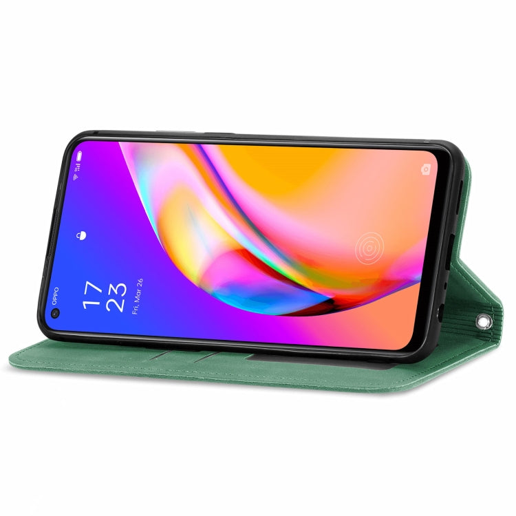 For OPPO A94 5G / A95 5G/F19 Pro+ /Reno5 Z Retro Skin Feel Business Magnetic Horizontal Flip Leather Case With Holder & Card Slots & Wallet & Photo Frame