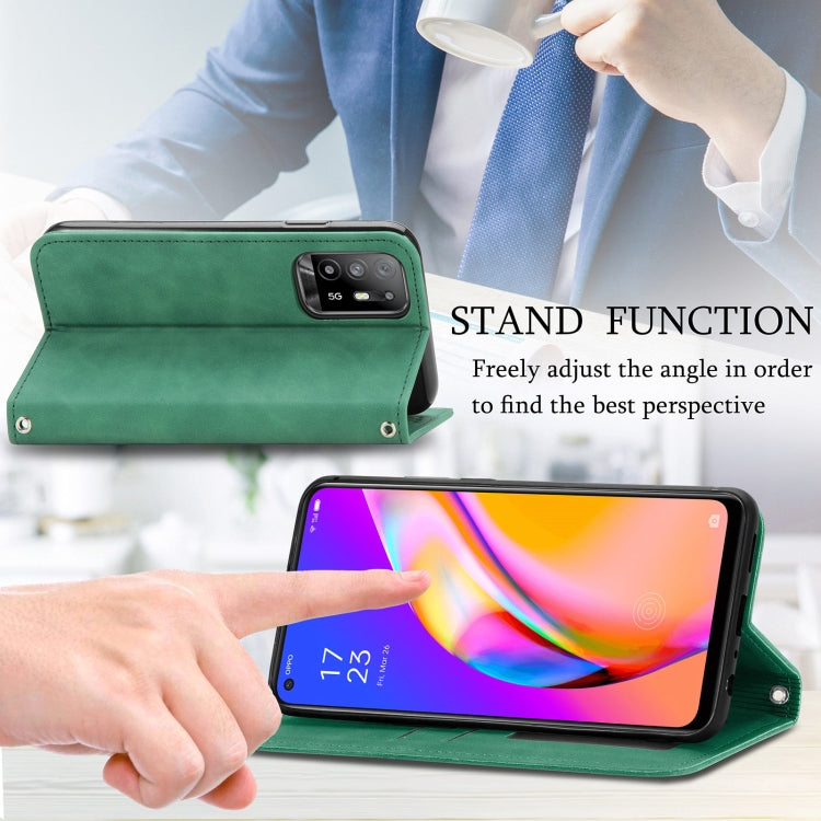 For OPPO A94 5G / A95 5G/F19 Pro+ /Reno5 Z Retro Skin Feel Business Magnetic Horizontal Flip Leather Case With Holder & Card Slots & Wallet & Photo Frame