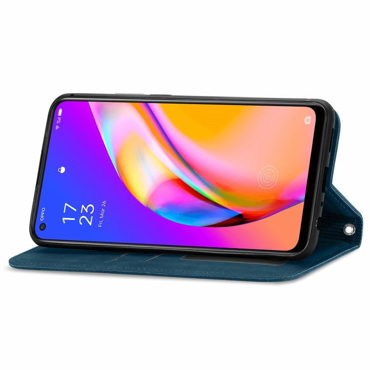 For OPPO A94 5G / A95 5G/F19 Pro+ /Reno5 Z Retro Skin Feel Business Magnetic Horizontal Flip Leather Case With Holder & Card Slots & Wallet & Photo Frame