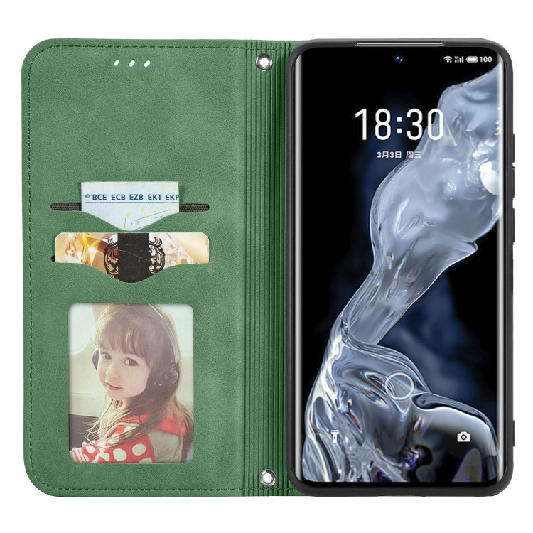 For Meizu 18 Retro Skin Feel Business Magnetic Horizontal Flip Leather Case With Holder & Card Slots & Wallet & Photo Frame