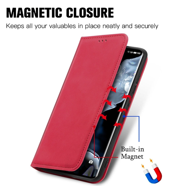 For Meizu 18 Retro Skin Feel Business Magnetic Horizontal Flip Leather Case With Holder & Card Slots & Wallet & Photo Frame