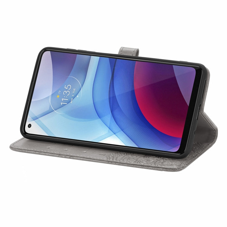 For Motorola Moto G Power 2021 Mandala Flower Embossed Horizontal Flip Leather Case with Holder & Three Card Slots & Wallet & Lanyard