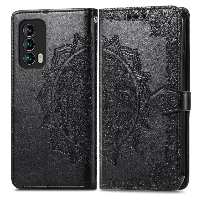 For Meizu 18 Mandala Flower Embossed Horizontal Flip Leather Case with Holder & Three Card Slots & Wallet & Lanyard