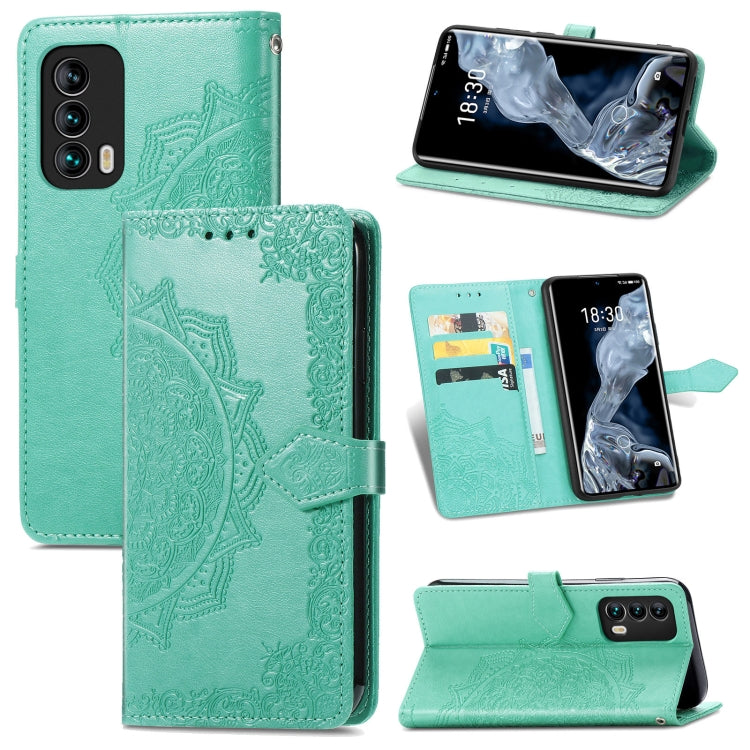 For Meizu 18 Mandala Flower Embossed Horizontal Flip Leather Case with Holder & Three Card Slots & Wallet & Lanyard