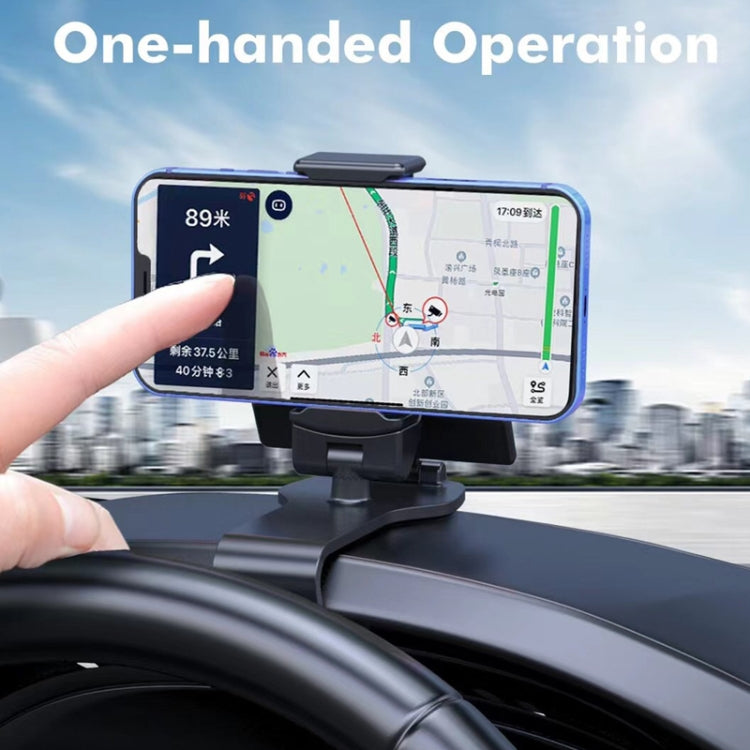 HL-144 Multifunctional Car Mobile Phone Holder 360 Degree Visor Mirror Dash Mount GPS Parking Card Phone Holder