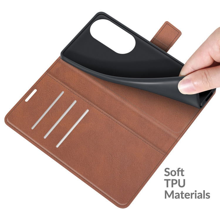 Retro Calf Pattern Buckle Card Wallet Left and Right Flip Phone Holster with Bracket Function For Honor 50