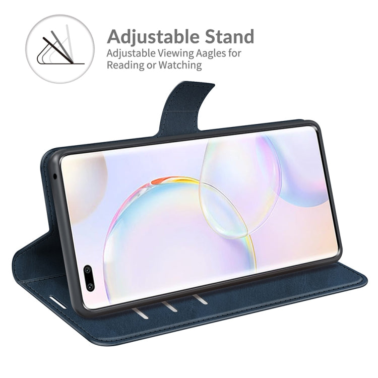 Retro Calf Pattern Buckle Card Wallet Left and Right Flip Phone Holster with Bracket Function For Honor 50 Pro