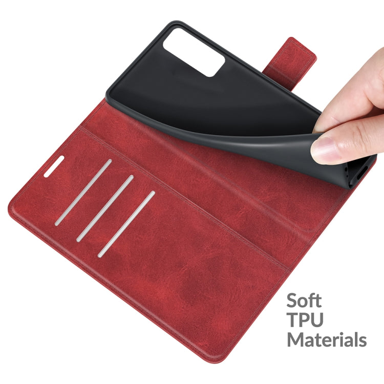 Retro Calf Pattern Buckle Card Wallet Left and Right Flip Phone Holster with Bracket Function For vivo Y31 / vivo Y51 2020(India)