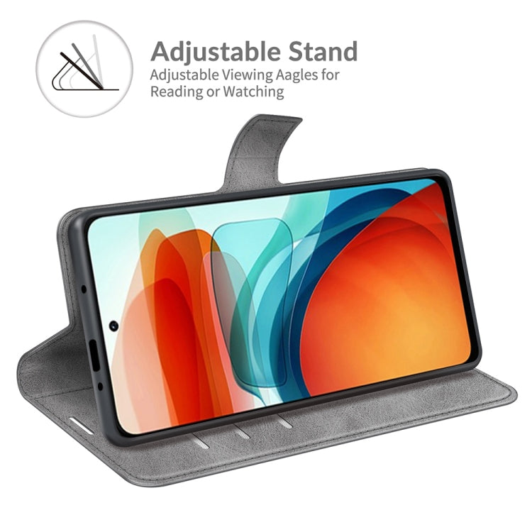 Retro Calf Pattern Buckle Card Wallet Left and Right Flip Phone Holster with Bracket Function For Xiaomi Redmi Note 10 Pro 5G/Poco X3 GT