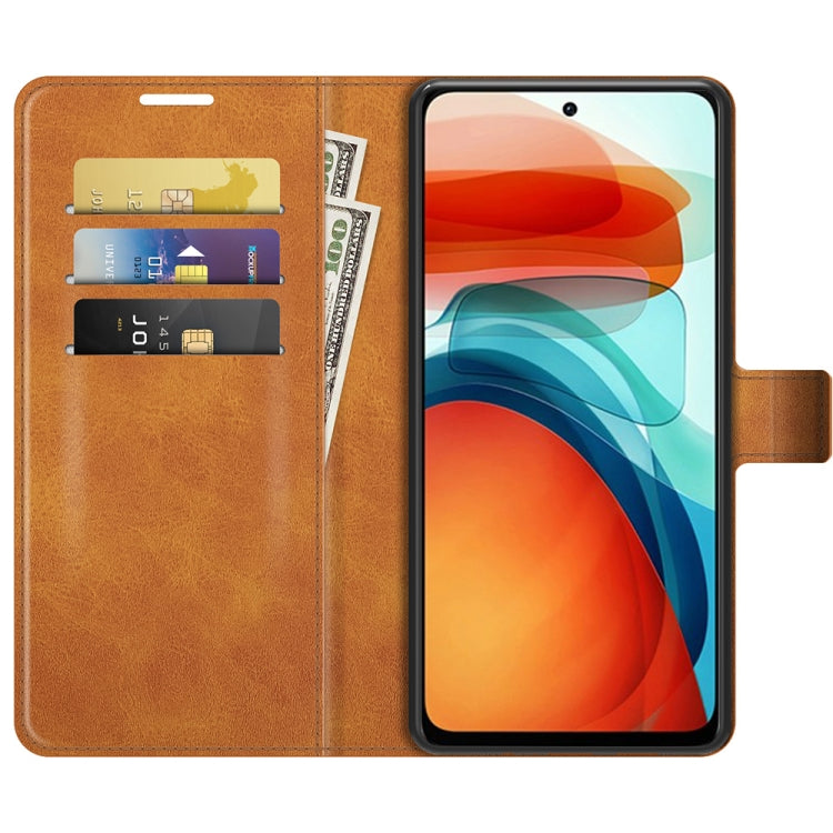 Retro Calf Pattern Buckle Card Wallet Left and Right Flip Phone Holster with Bracket Function For Xiaomi Redmi Note 10 Pro 5G/Poco X3 GT