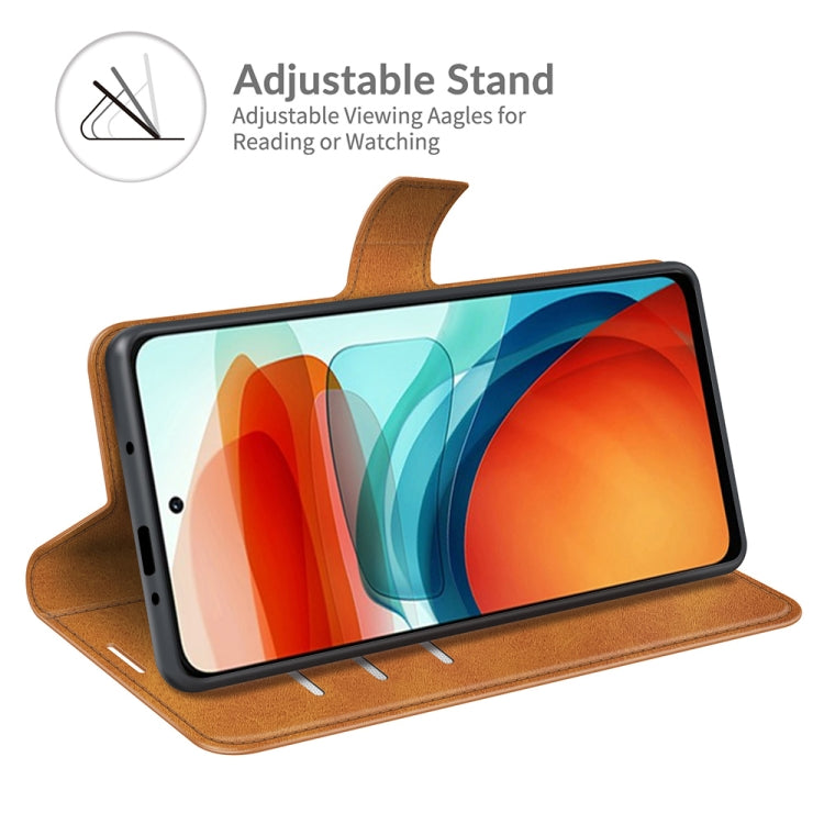 Retro Calf Pattern Buckle Card Wallet Left and Right Flip Phone Holster with Bracket Function For Xiaomi Redmi Note 10 Pro 5G/Poco X3 GT