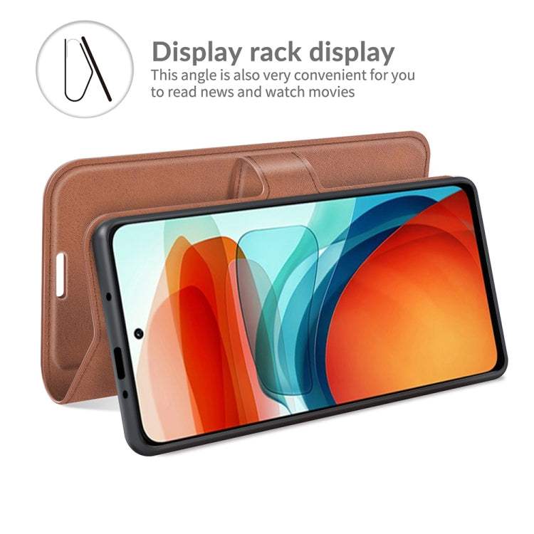 Retro Calf Pattern Buckle Card Wallet Left and Right Flip Phone Holster with Bracket Function For Xiaomi Redmi Note 10 Pro 5G/Poco X3 GT