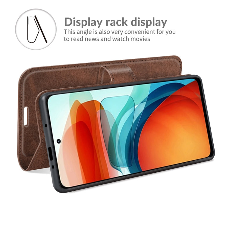 Retro Calf Pattern Buckle Card Wallet Left and Right Flip Phone Holster with Bracket Function For Xiaomi Redmi Note 10 Pro 5G/Poco X3 GT