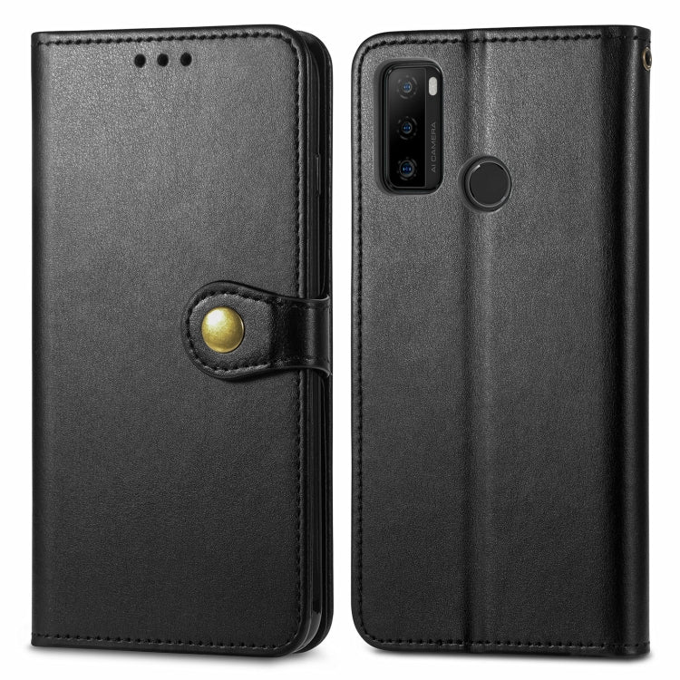 For Ulefone Note 10 Solid Color Leather Buckle Phone Case with Lanyard & Photo Frame & Card Slot & Wallet & Stand Function