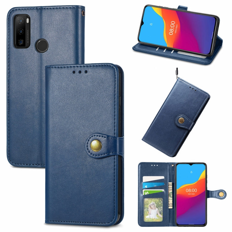 For Ulefone Note 10 Solid Color Leather Buckle Phone Case with Lanyard & Photo Frame & Card Slot & Wallet & Stand Function