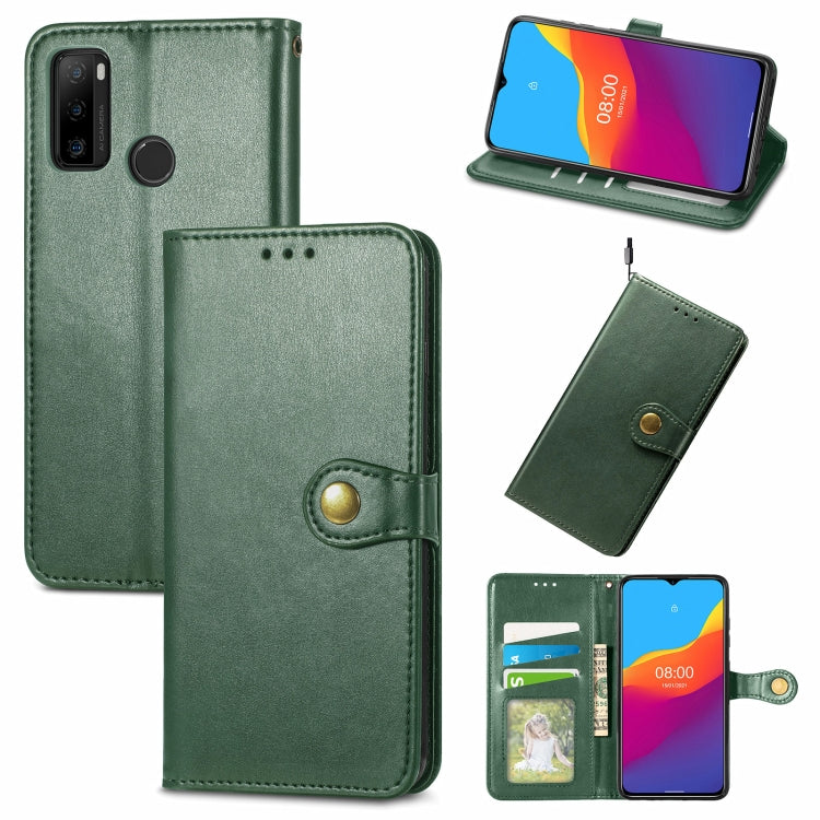 For Ulefone Note 10 Solid Color Leather Buckle Phone Case with Lanyard & Photo Frame & Card Slot & Wallet & Stand Function