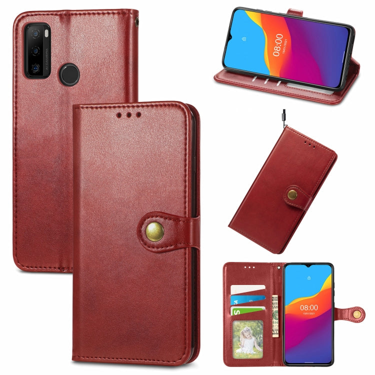 For Ulefone Note 10 Solid Color Leather Buckle Phone Case with Lanyard & Photo Frame & Card Slot & Wallet & Stand Function
