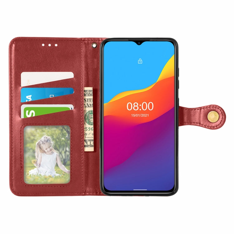 For Ulefone Note 10 Solid Color Leather Buckle Phone Case with Lanyard & Photo Frame & Card Slot & Wallet & Stand Function