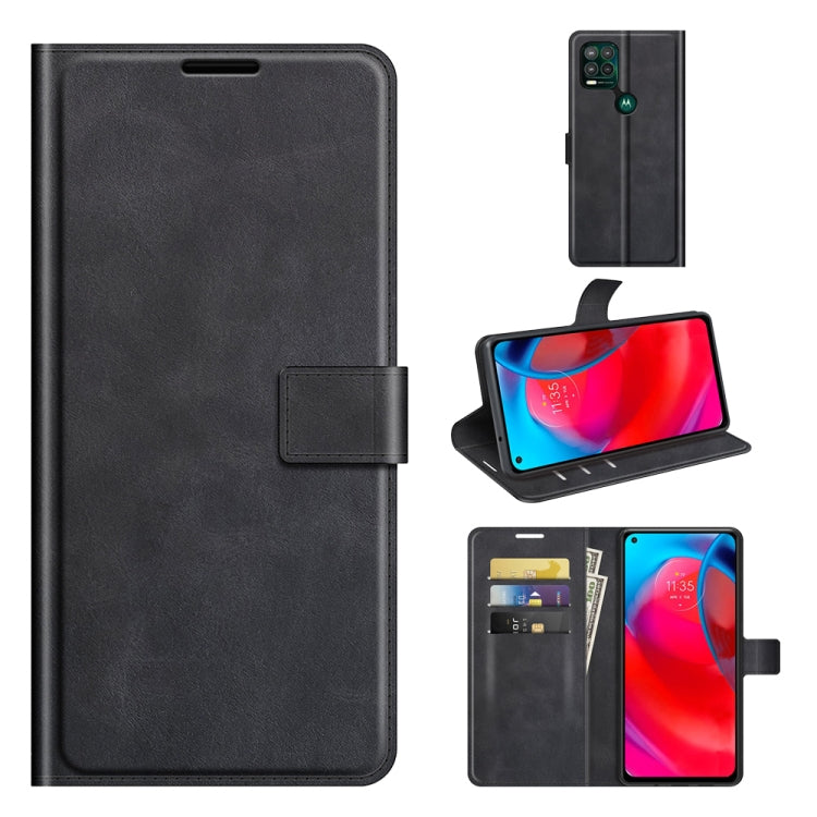 For Motorola G Stylus 5G Retro Calf Pattern Buckle Card Wallet Left and Right Flip Phone Holster with Bracket Function