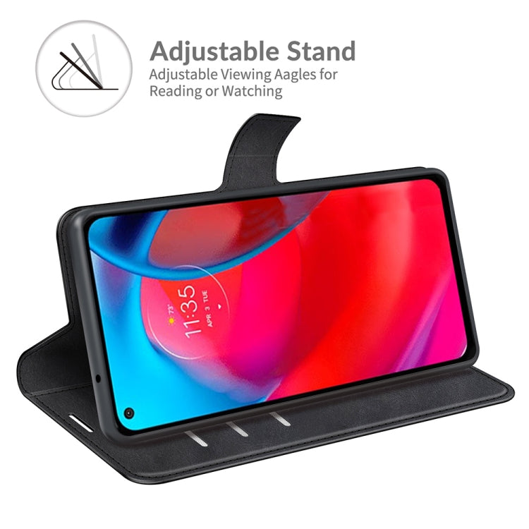 For Motorola G Stylus 5G Retro Calf Pattern Buckle Card Wallet Left and Right Flip Phone Holster with Bracket Function