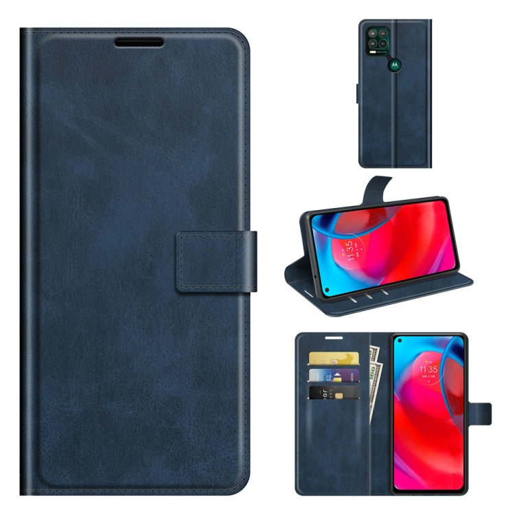For Motorola G Stylus 5G Retro Calf Pattern Buckle Card Wallet Left and Right Flip Phone Holster with Bracket Function