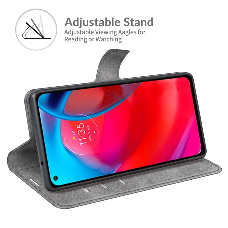 For Motorola G Stylus 5G Retro Calf Pattern Buckle Card Wallet Left and Right Flip Phone Holster with Bracket Function