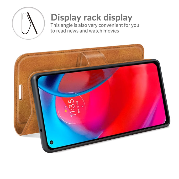 For Motorola G Stylus 5G Retro Calf Pattern Buckle Card Wallet Left and Right Flip Phone Holster with Bracket Function