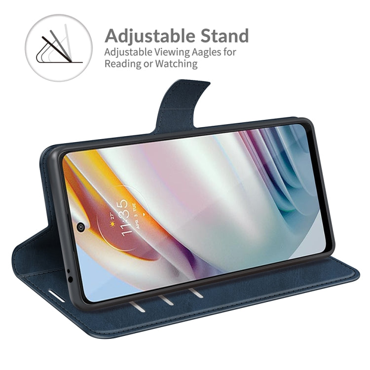 For Motorola Moto G60 / Moto G40 Fusion Retro Calf Pattern Buckle Card Wallet Left and Right Flip Phone Holster with Bracket Function