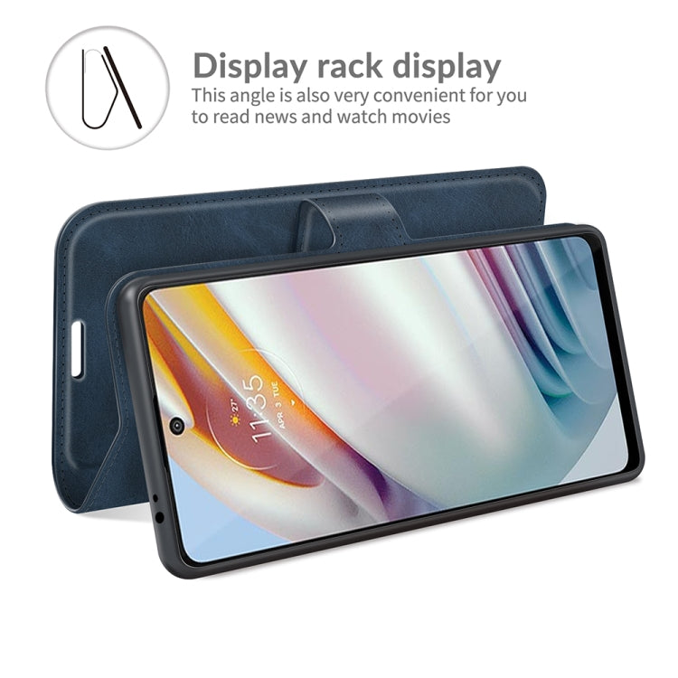 For Motorola Moto G60 / Moto G40 Fusion Retro Calf Pattern Buckle Card Wallet Left and Right Flip Phone Holster with Bracket Function