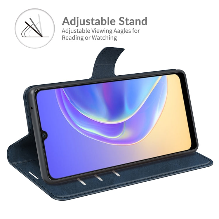 For vivo V21e / vivo Y73 2021 Retro Calf Pattern Buckle Card Wallet Left and Right Flip Phone Holster with Bracket Function