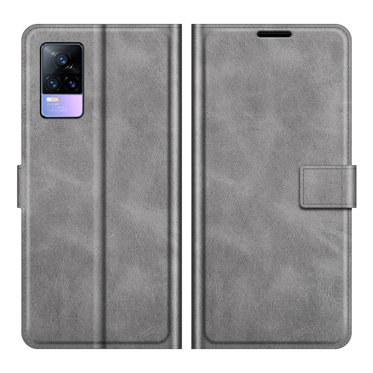 For vivo V21e / vivo Y73 2021 Retro Calf Pattern Buckle Card Wallet Left and Right Flip Phone Holster with Bracket Function