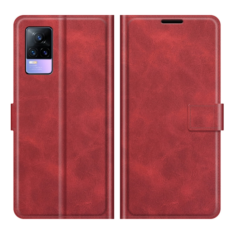 For vivo V21e / vivo Y73 2021 Retro Calf Pattern Buckle Card Wallet Left and Right Flip Phone Holster with Bracket Function