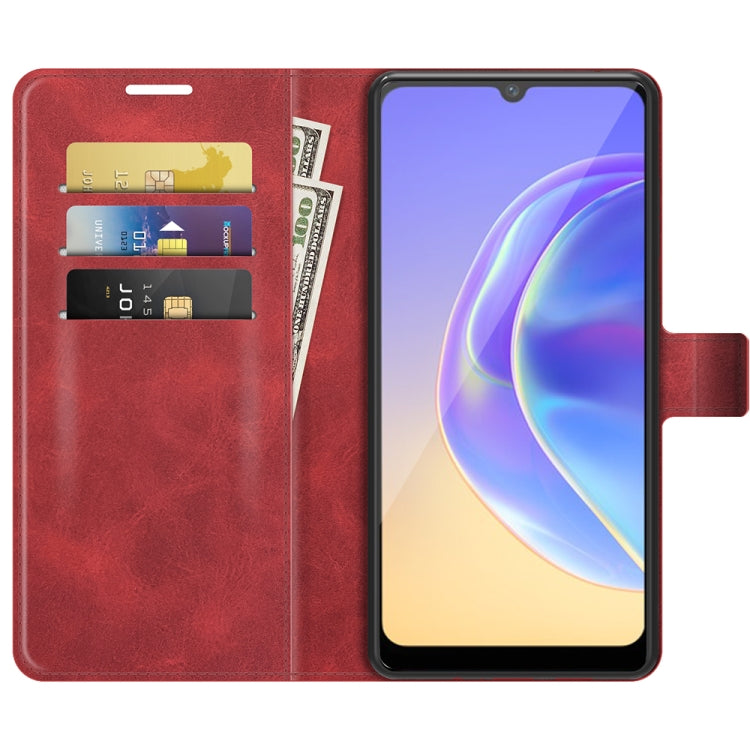 For vivo V21e / vivo Y73 2021 Retro Calf Pattern Buckle Card Wallet Left and Right Flip Phone Holster with Bracket Function