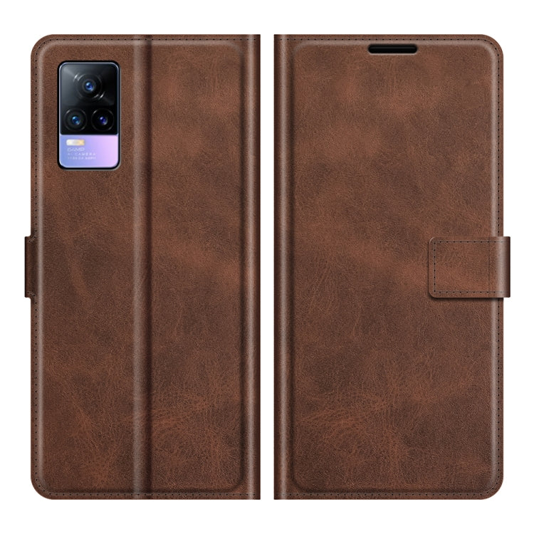 For vivo V21e / vivo Y73 2021 Retro Calf Pattern Buckle Card Wallet Left and Right Flip Phone Holster with Bracket Function