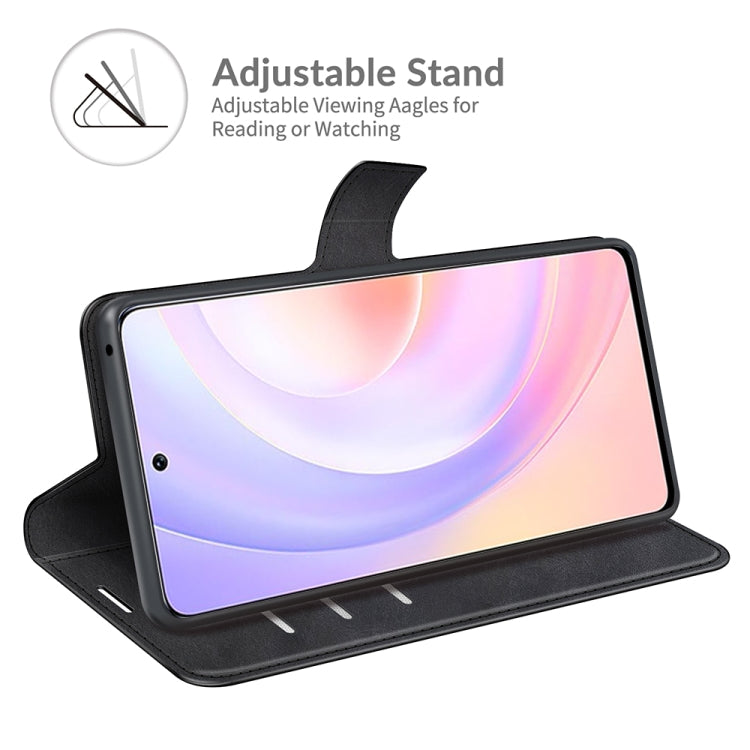 For Honor 50 SE Retro Calf Pattern Buckle Card Wallet Left and Right Flip Phone Holster with Bracket Function